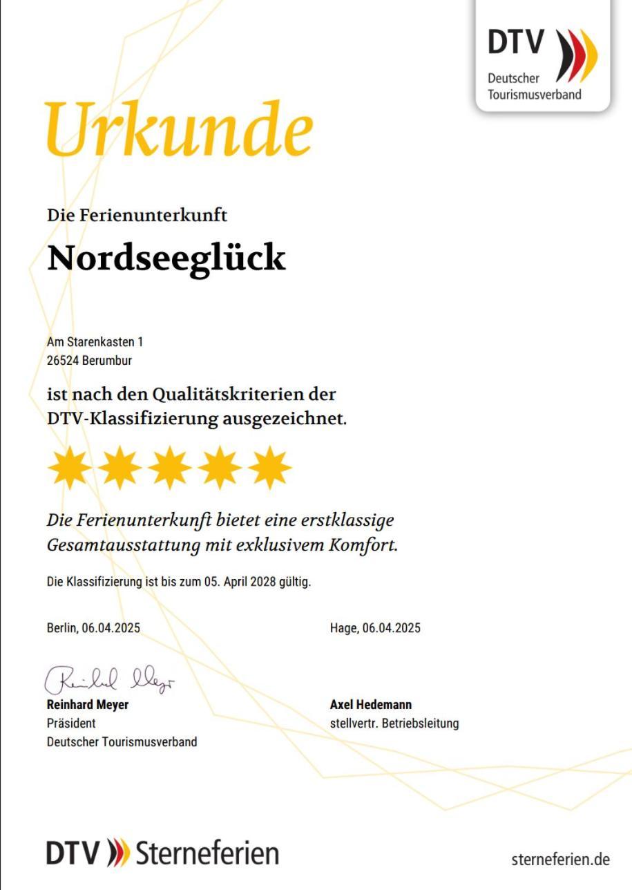 Ferienhaus Nordseeglueck Im Ferienpark Berumbur Esterno foto